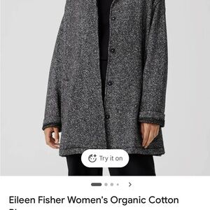 Eileen Fisher Charcoal Cotton Blend Jacket CLEARANCE